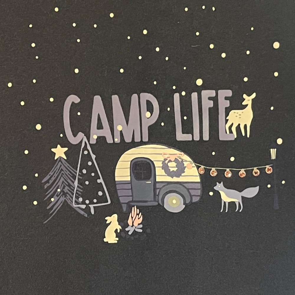 Women’s  Long-sleeve Camp  shirt M   Outdoors Camp. Camp fire.         B4